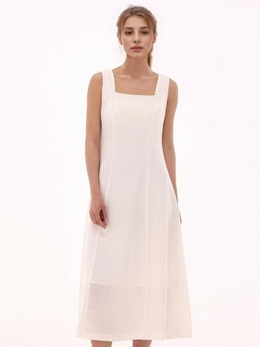 Square neck Sleeveless Dress _White - ACUD - Modalova