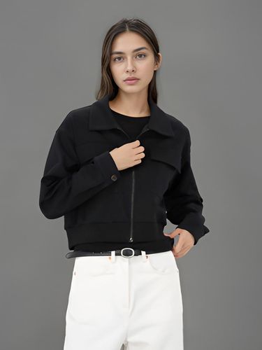 Pocket Cropped Zip up _Black - ACUD - Modalova