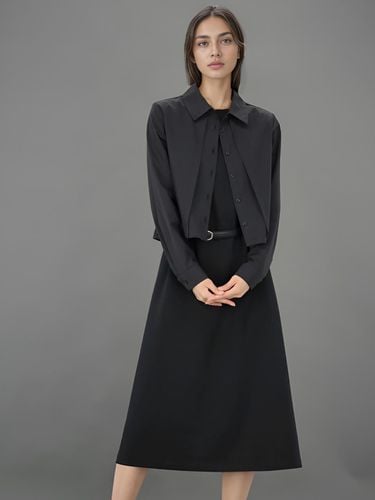 Sweat Long Sleeve Dress _Black - ACUD - Modalova