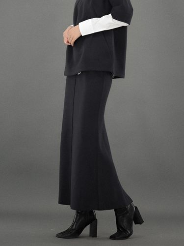 Back Slit Banding Long Skirt _Black - ACUD - Modalova