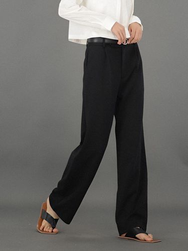 Comfort All day Semi Wide Pants _Black - ACUD - Modalova