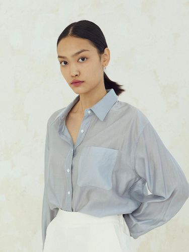 Lisboa silky shirt (carolina blue) - Le Metier - Modalova