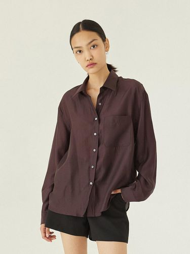 Lisboa silky shirt (wild plum) - Le Metier - Modalova