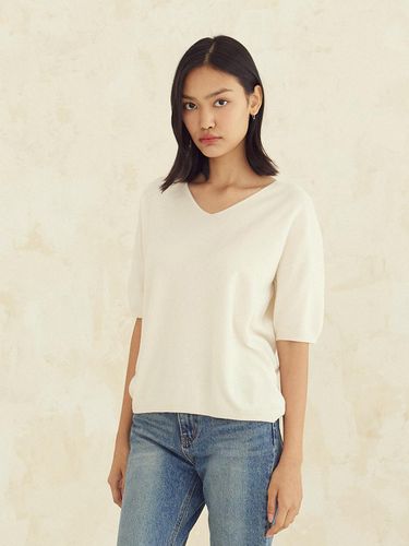 Duvall cashmere blended v-neck () - Le Metier - Modalova