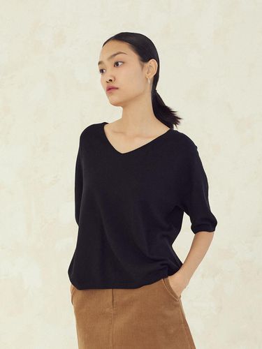 Duvall Cashmere Blended V-Neck () - Le Metier - Modalova