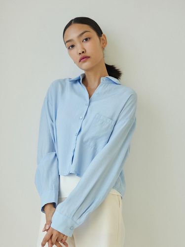 Venca Crop Shirt (Carolina Blue) - Le Metier - Modalova