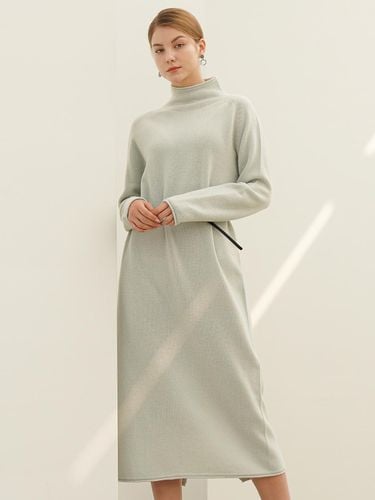 High-neck Cashmere Knit Dress _Green - ACUD - Modalova