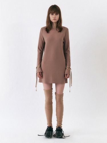 Ribbon Mini Dress (Beige) - YUNSE - Modalova