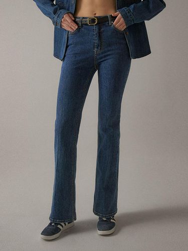 Pleats Bootcut Denim Pants () - chat de lama - Modalova