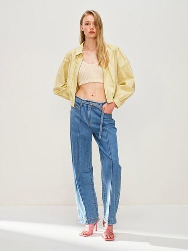 Belted denim baggy pants BL_C242PSA741 - CCclub - Modalova