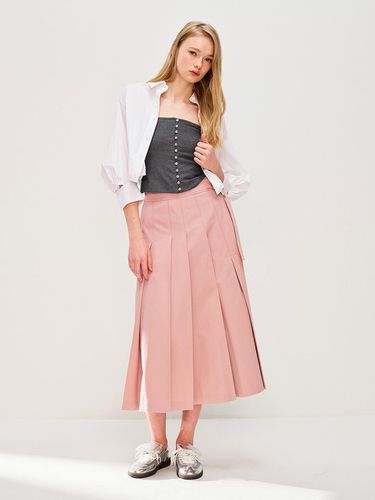 Belted A-line Pleats Skirt PK_C242MSD701 - CCclub - Modalova