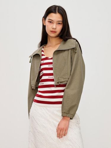 High-neck String Zip-Up Jumper KA_C242MSJ701 - CCclub - Modalova