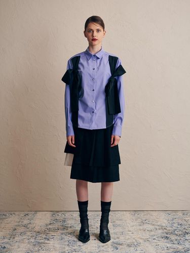 Sky Blue Ribbon Shirts - AMARI ROMATA - Modalova