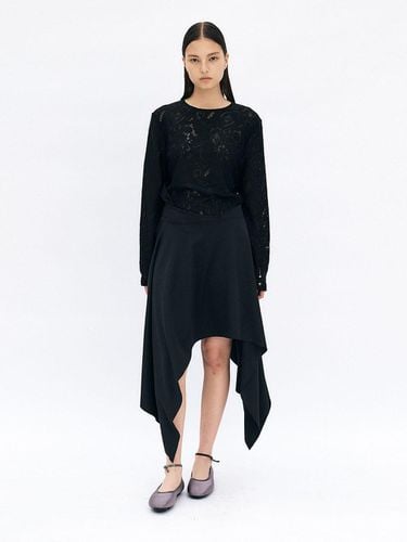 Draped Skirt (Black) - YUNSE - Modalova