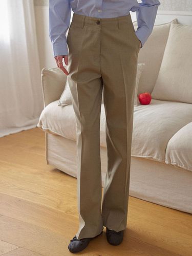 Tencel Straight Slacks [BEIGE] - chat de lama - Modalova