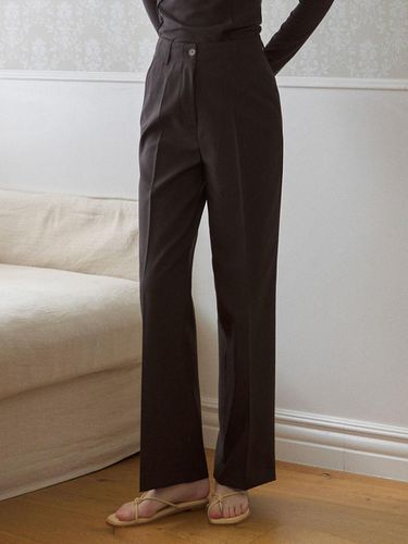 Tencel Straight Slacks [BLACK] - chat de lama - Modalova