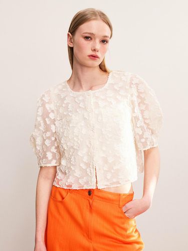 Lace Volume See-through Blouse _C242MSC712 - CCclub - Modalova