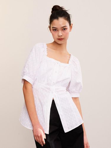 Lace Square Neck Blouse WH_C242MSC713 - CCclub - Modalova