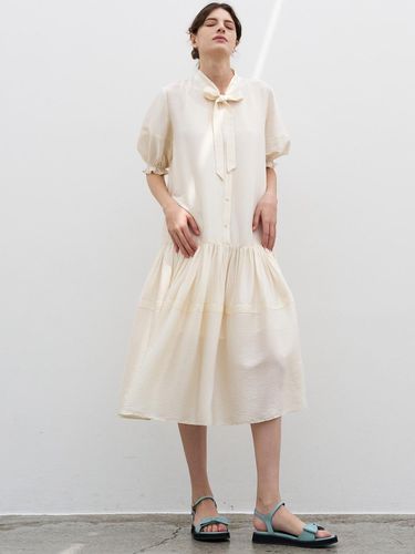 RIBBON SHIRRING DRESS - MITTE - Modalova