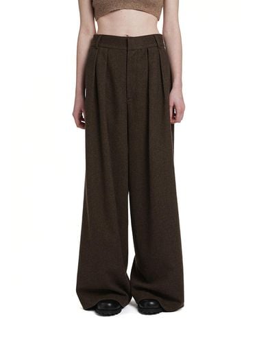 Pleated Wide-leg Wool Trousers [] - Trunk Project - Modalova