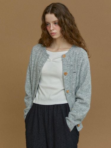 SOFT WOOL KNIT CARDIGAN [] - chat de lama - Modalova