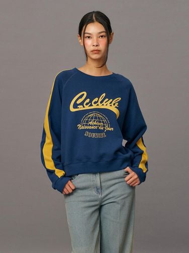 CC CLUB Print Color Block Sweatshirt BL_C244PSM701 - CCclub - Modalova