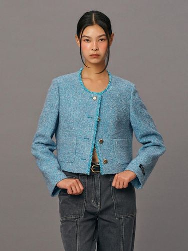 Bookle Round Tweed Cropped Jacket BL_C244MSF702 - CCclub - Modalova