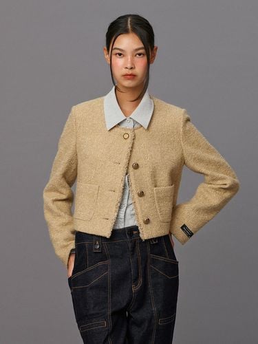 Bookle Round Tweed Cropped Jacket BE_C244MSF702 - CCclub - Modalova