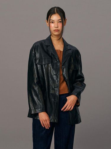 Eco Leather Single Jacket BK_C244PSF751 - CCclub - Modalova