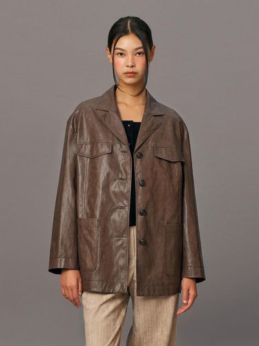 Eco Leather Single Jacket BR_C244PSF751 - CCclub - Modalova