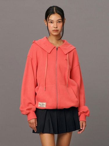 Oversize Hooded Zip-Up OR_C244PSJ701 - CCclub - Modalova