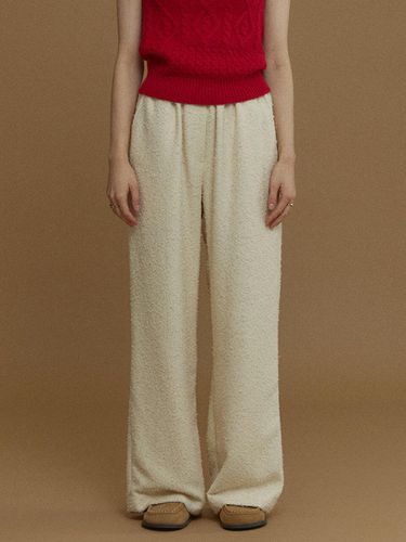 TEXTURED TRACK PANTS [BEIGE] - chat de lama - Modalova