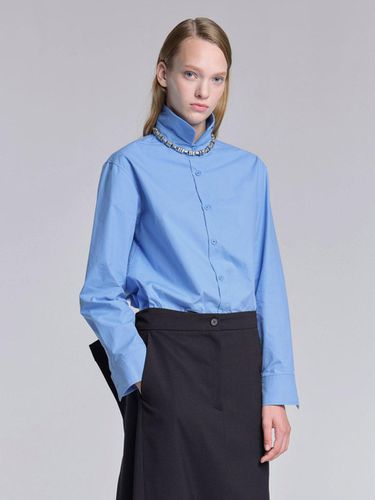 Standard High-Neck Shirt-Blue - MAGJAY - Modalova