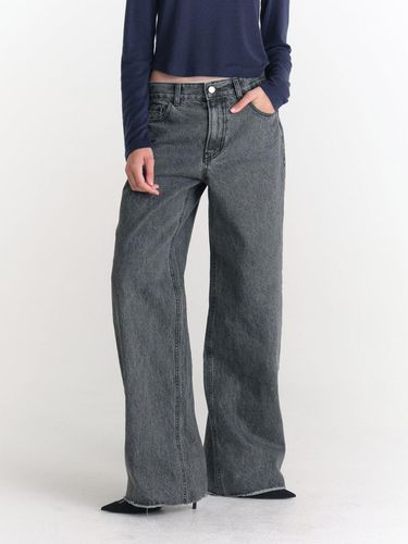 MGJY Signature Low Rise Wide Pants-Dark Gray - MAGJAY - Modalova