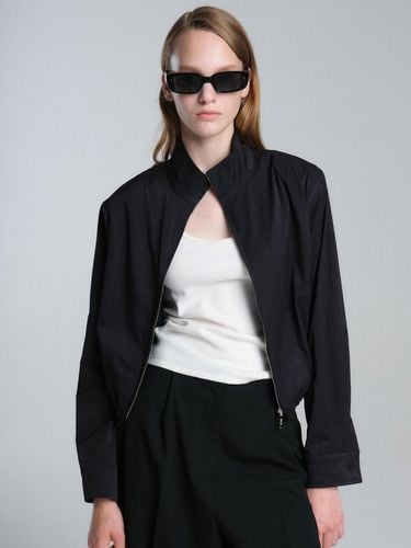 Blouse Zip-Up Jacket-Black - MAGJAY - Modalova