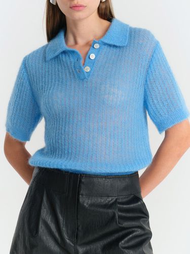 Mohair Knitwear-Blue - MAGJAY - Modalova