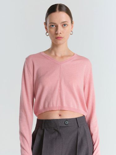 WAY Cropped Knitwear-Pink - MAGJAY - Modalova