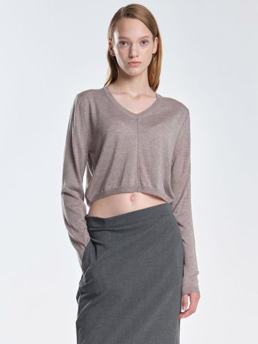 WAY Cropped Knitwear-Gray - MAGJAY - Modalova