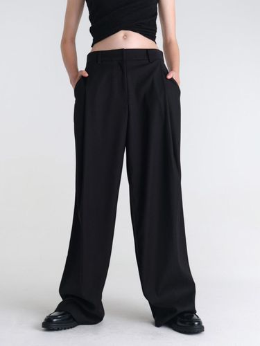 Wide Pleated trouser-black - MAGJAY - Modalova