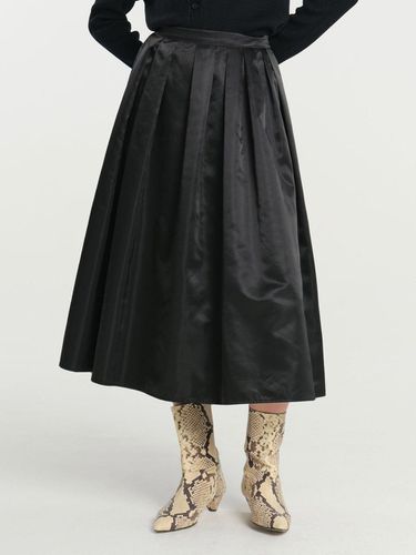 Pleated flare skirt-black - MAGJAY - Modalova