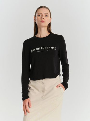 Soft Cropped Daily T-Shirt - Black - MAGJAY - Modalova