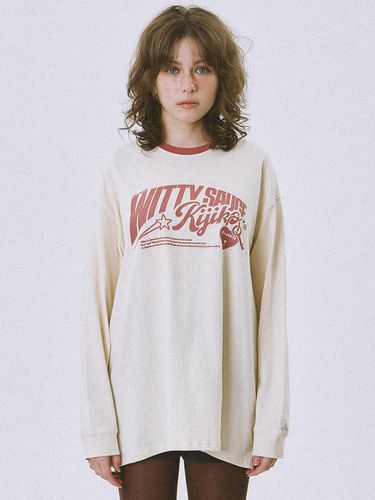 Crack Graphic Long Sleeve Tee - KIJIKO - Modalova