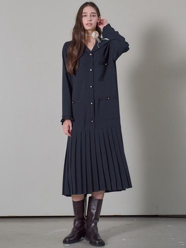 SAILOR POCKET PLEATS DRESS_NAVY - MITTE - Modalova