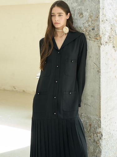 SAILOR POCKET PLEATS DRESS_BLACK - MITTE - Modalova