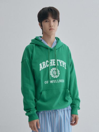 Archi Type Print Men's Hoodie GREEN - GRAYDATION - Modalova