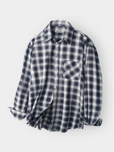 Flannel Check Shirt Navy - INDUST - Modalova