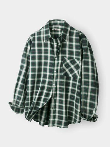 Flannel Check Shirt Green - INDUST - Modalova