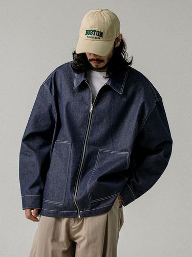 Modern Stitch Denim Blouson Dark Blue - RUGGED HOUSE - Modalova