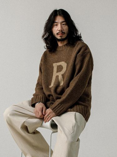 Basic R Point Wool Round knitwear - RUGGED HOUSE - Modalova