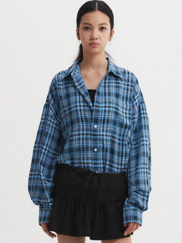 Oversize Check Shirt Blue - DNSR Women - Modalova